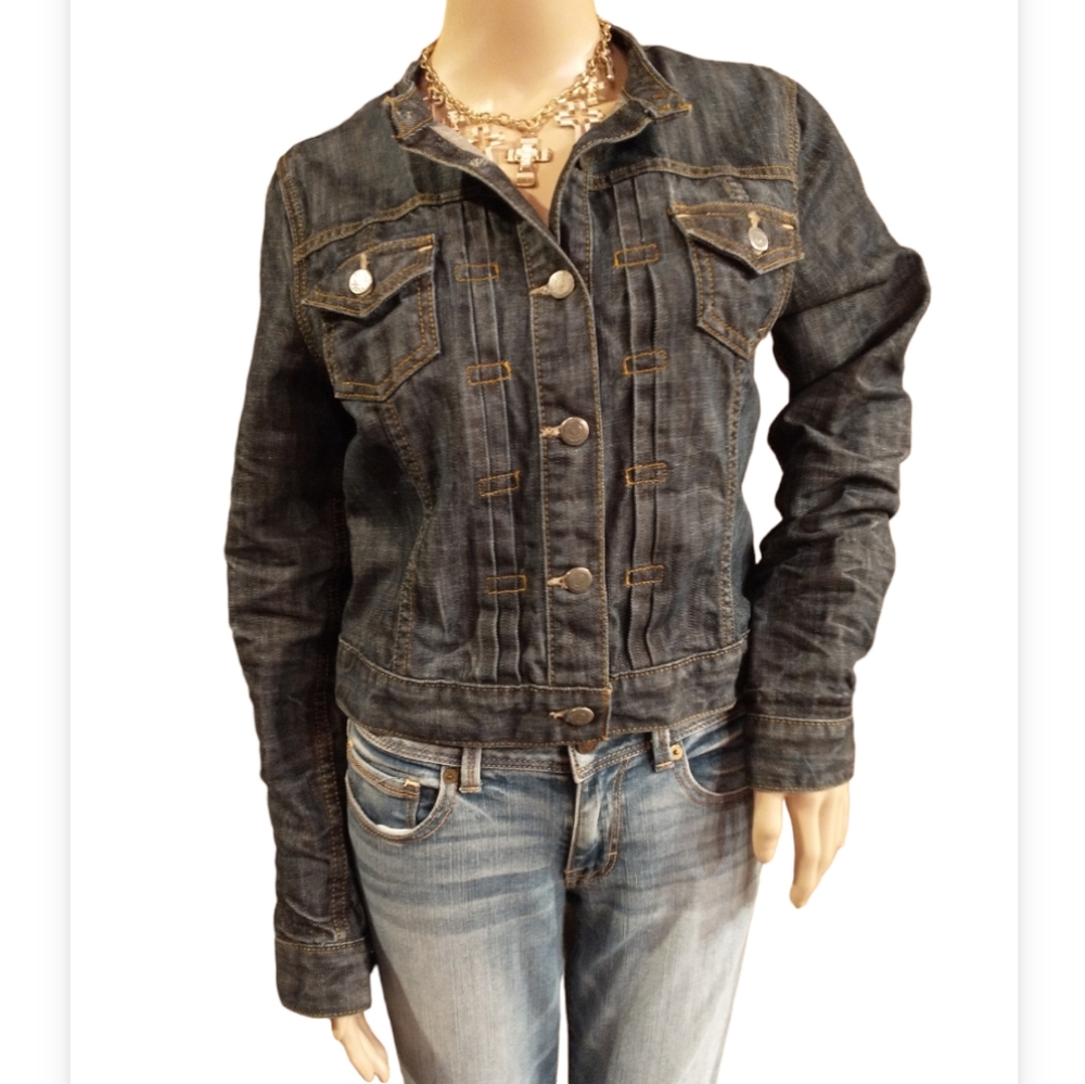 Banana Republic Premium Denim Button Down Jacket Sz M